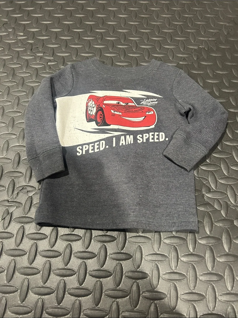 Disney Navy Shirt with Red Lightning McQueen Graphic
